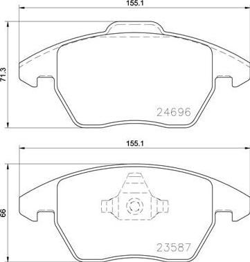 Brembo P 85 148 комплект тормозных колодок, дисковый тормоз на SEAT IBIZA V ST (6J8, 6P8)