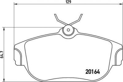 Brembo P 86 007 комплект тормозных колодок, дисковый тормоз на VOLVO 960 Kombi (965)