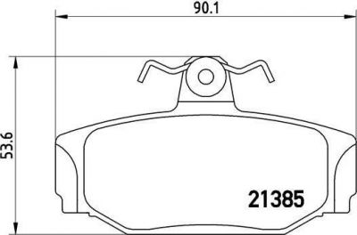 Brembo P 86 009 комплект тормозных колодок, дисковый тормоз на VOLVO 960 Kombi (965)