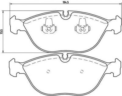 BREMBO Комплект тормозных колодок ALPINA ROADSTER (Z8) 4.8 V8 Kw 280 06/02 - > F (571872, P06019)