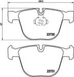 BREMBO Колодки торм. диск. задние E60/E61/E63/E64/E65/E66 98- 139,7X68X17,2mm (571991, P06026)