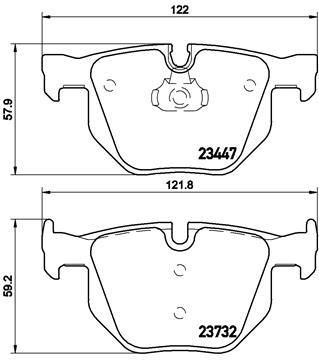 BREMBO Колодки тормозные X5 (E70), X6 (E71, E72) (34216776937, P06056)