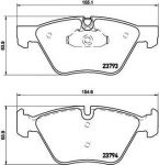 BREMBO Колодки тормозные 5 (E60), 5 Touring (E61) (34116763617, P06057)