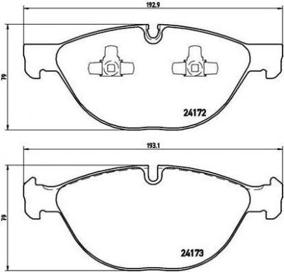 BREMBO Колодки тормозные X5 (E70), X6 (E71, E72) (34116791514, P06058)