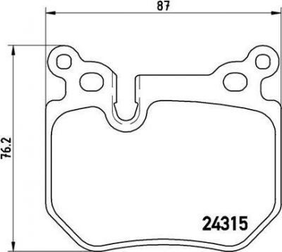 BREMBO Колодки тормозные 1 Convertible (E88), 1 Coupe (E82), 3 (E90), 3 Convertible (E93), 3 Coupe (E92), 3 Touring (E91) (34216791421, P06059)