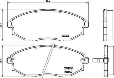 BREMBO Колодки тормозные Fr Chevrolet Epica (96475027, P10007)