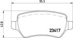 BREMBO Колодки тормозные зад. Opel Astra G 1,2-2,2L 16V 98-04 (1605995, P10013)