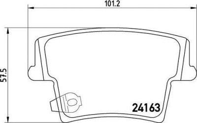 BREMBO Колодки тормозные CHRYSLER 300 C 2.7 Kw 142 09/04 (05142561AA, P11018)