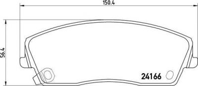 BREMBO Колодки тормозные Fr Chrysler 300C (05142555AA, P11019)