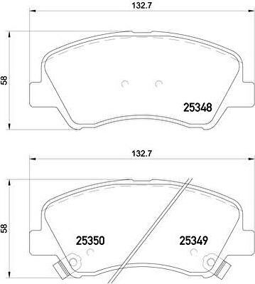 BREMBO P18025 колодки дисковые передние! Hyundai Solaris/Accent, Kia Rio all 11> (P18025)