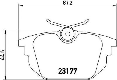 BREMBO Комплект тормозных колодок ALFA ROMEO 145 (930) 1.4 i.e. Kw 66 07/94 - 12/96 R (9945821, P23026)