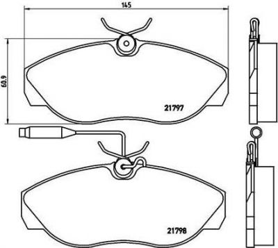 BREMBO Комплект тормозных колодок CITRO (GDB1105, P23068)