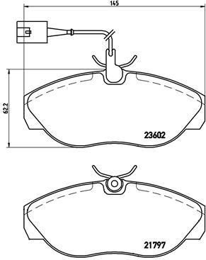 BREMBO Комплект тормозных колодок CITRO (573060, P23083)