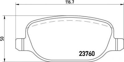 BREMBO Комплект тормозных колодок ALFA ROMEO 159 1.8 TBi Kw 147 05/09 - > R (9949203, P23089)