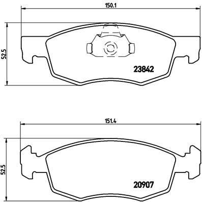 BREMBO Колодки тормозные Fr Fiat Doblo (9948870, P23118)