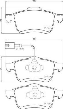 BREMBO Колодки тормозные FIAT DOBLO 01- (77365396, P23130)