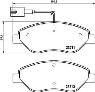 BREMBO К-т торм. колодок Fr A.R. Mito, FI Bravo 07- (P23145)