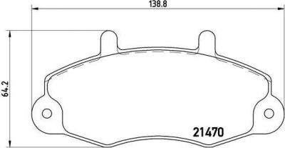 BREMBO Колодки тормозные FORD TRANSIT 2.5 DI (EAL, EAS) Kw 51 06/94 - 03/00 (5028763, P24032)