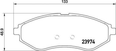 BREMBO Тормозные колодки CHEVROLET AVEO Hatchback 1.2 Kw 62 04/08 - > F (96534853, P24048)