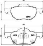 BREMBO Колодки передние HONDA ACCORD 03- (45022SEAE01, P28036)