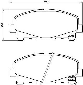 BREMBO Колодки тормозные Fr HONDA Accord IX 08- (45022TL0G50, P28043)