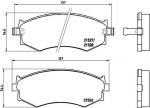 BREMBO Комплект тормозных колодок INFINITI G20 2.0 Kw 85 01/90 - 12/97 F (572339, P30002)