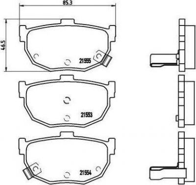 BREMBO Тормозные колодки HYUNDAI COUPE (GK) 1.6 16V Kw 77 03/02 - > R (583022DA10, P30003)