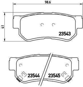 BREMBO Колодки задние HYUNDAI GETZ/MATRIX/SANTA FE/SONATA/TUCSON (4841321B10, P30014)