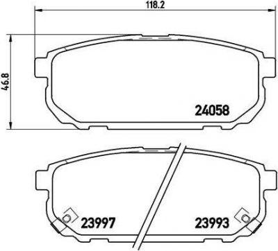 BREMBO Колодки задние KIA SORENTO 2.4-3.5 02-> (583023ED00, P30023)