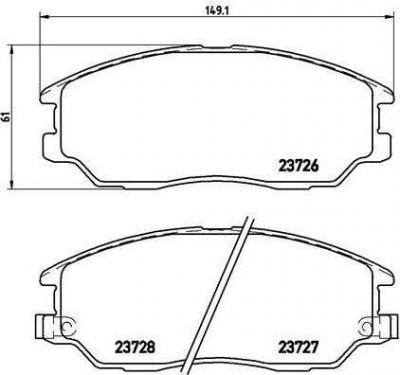 BREMBO Колодки тормозные Kia Opirus (LD) (581013FA10, P30028)