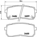 BREMBO Колодки тормозные Re HYUNDAI ix55, Kia Carnival III (583023JA00, P30035)