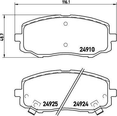 BREMBO Колодки тормозные Huyndai i10, i20 (581011JA60, P30045)