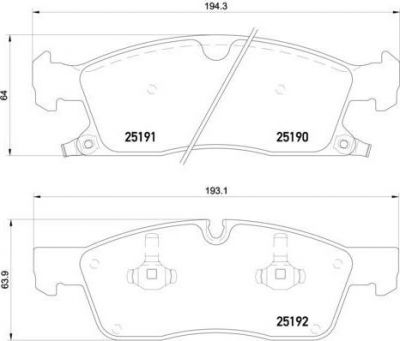 BREMBO P37017 колодки дисковые передние! Jeep Grand Cherokee III/IV 3.6 V6/5.7 V8 09> (P37017)
