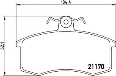 BREMBO Тормозные колодки LADA 110 1.5 Kw 54 01/95 - > F (21103501080, P41003)