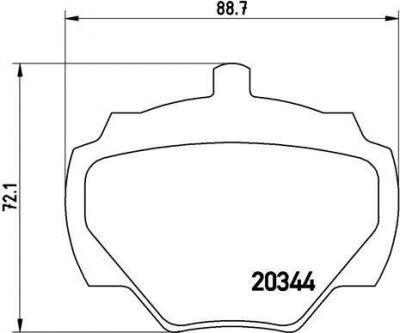 BREMBO Комплект тормозных колодок LAND ROVER DEFENDER (LD) 2.4 Td4 Kw 90 05/07 - > R (571440, P44001)