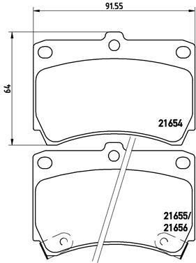 BREMBO Колодки тормозные KIA RIO (DC_) 1.3 Kw 55 09/00 - 02/05 (B4Y53329Z, P49016)