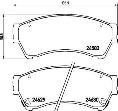 BREMBO Колодки передние MAZDA 6 07-> (GSYD3323ZA, P49039)