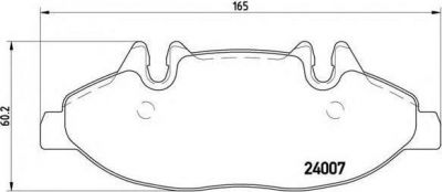 BREMBO Комплект тормозных колодок MERCEDES-BENZ VIANO (W639) 3.0 CDI Kw 150 03/06 - > F (0004216110, P50050)