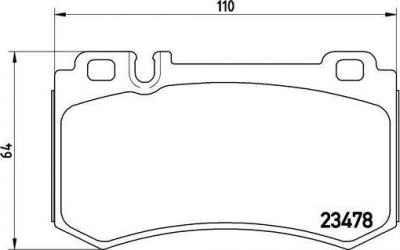 BREMBO Комплект тормозных колодок MERCEDES-BENZ CLS (C219) CLS 55 AMG (219.376) Kw 350 01/05 - > R (GDB1544, P50061)