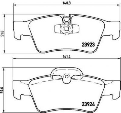 BREMBO Колодки тормозные дисковые зад. MB W164 3,0-5,0L 06-> (0044205220, P50064)