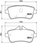 BREMBO Колодки тормозные дисковые Mercedes Benz M-CLASS (166) ML 250 CDI BlueTEC 4-matic (166.004) (0064206820, P50099)