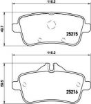 BREMBO Колодки тормозные дисковые Mercedes Benz M-CLASS (166) ML 250 CDI BlueTEC 4-matic (166.004) (P50100)
