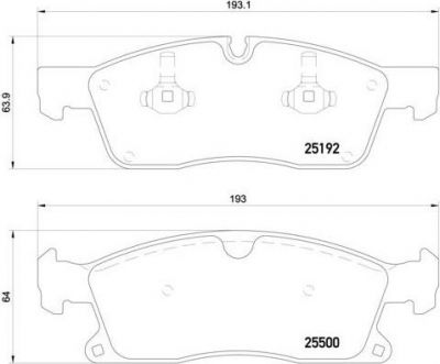 BREMBO P50108 колодки дисковые передние! MB W166/X166 ML250/GL350 2.5CDI/3.5 (P50108)