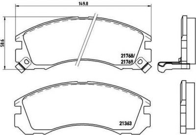 BREMBO Колодки передние MITSUBISHI Outlander/Galant/Pajero+PSA C-Crosser (425387, P54017)