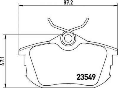 BREMBO Комплект тормозных колодок MITSUBISHI CARISMA (DA_) 1.6 Kw 66 07/95 - 06/06 R (571941, P54023)