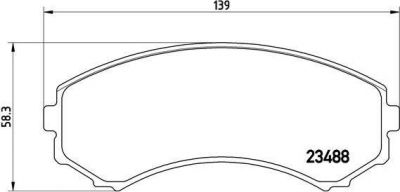 BREMBO Тормозные колодки MAZDA E-SERIE Box (SR2) 2200 D 4WD Kw 47 03/91 - 05/03 F (GDB3246, P54029)