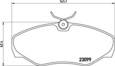 BREMBO Колодки тормозные Fr NI Pr, Opel Vi, RE Tr II (1605198, P56061)