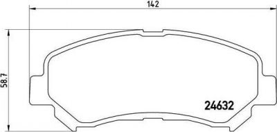 BREMBO Колодки тормозные передние NISSAN Qashqai (D1060-JD00A, P56062)