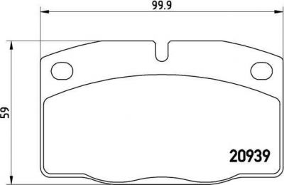 BREMBO Колодки тормозные передние OPEL KADETT E DAEWOO NEXIA (90443902, P59005)