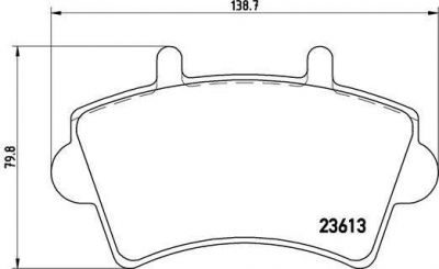 BREMBO Комплект тормозных колодок NISSAN INTERSTAR Box (X70) dCi 100 Kw 73 11/03 - > F (7701 207 339, P59039)